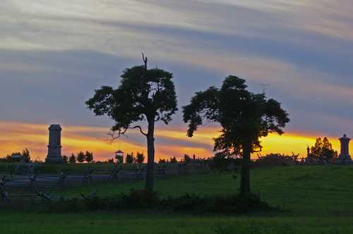 Sunset at the Battlefield of Gettysburg